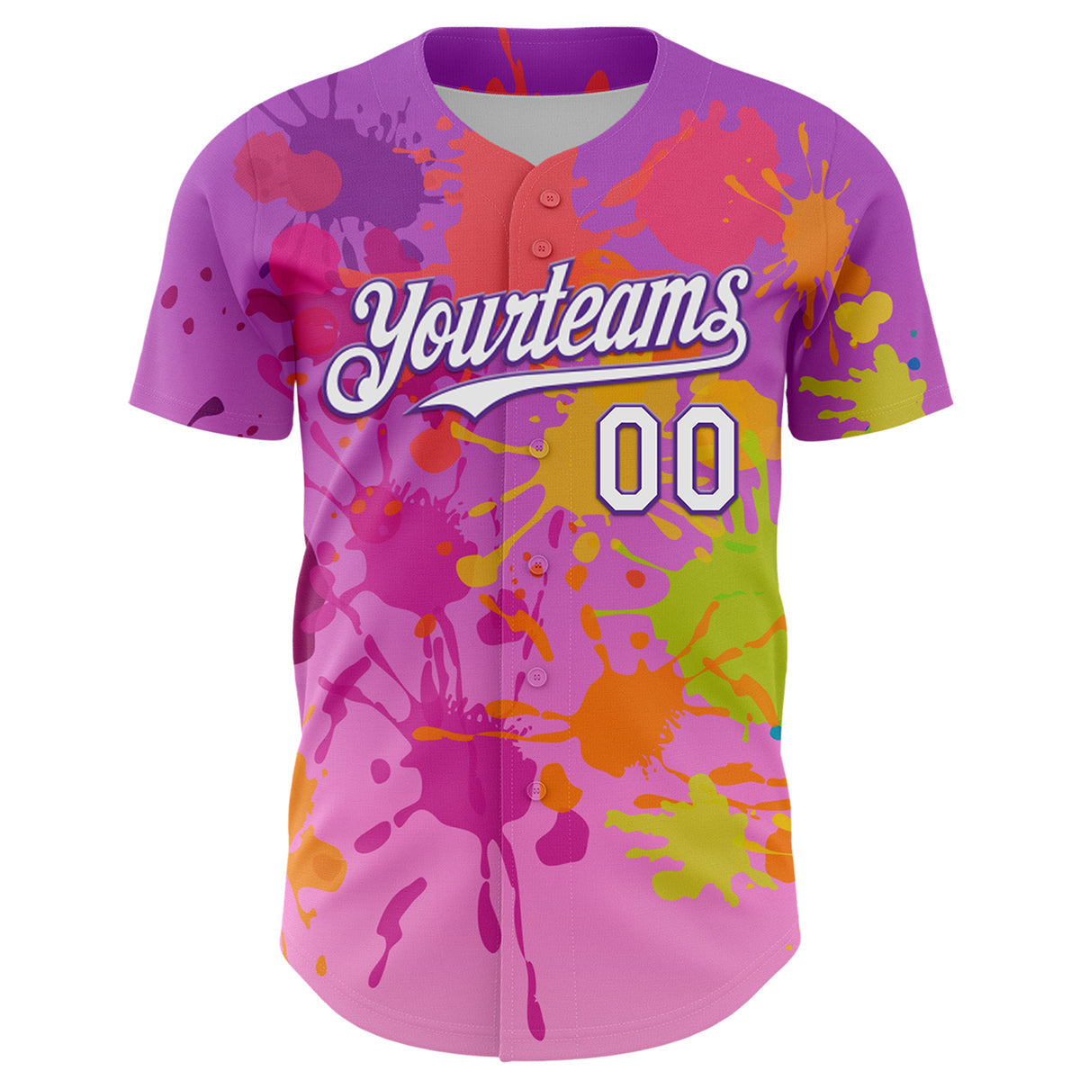 Custom Purple White Square Grid Color Block Design Authentic Baseball Jersey