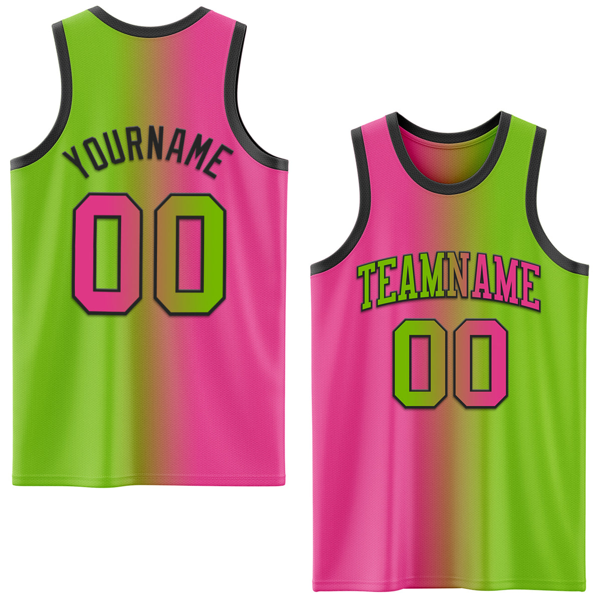 Custom Blue Orange-Black Gradient Fashion Tops Basketball Jersey