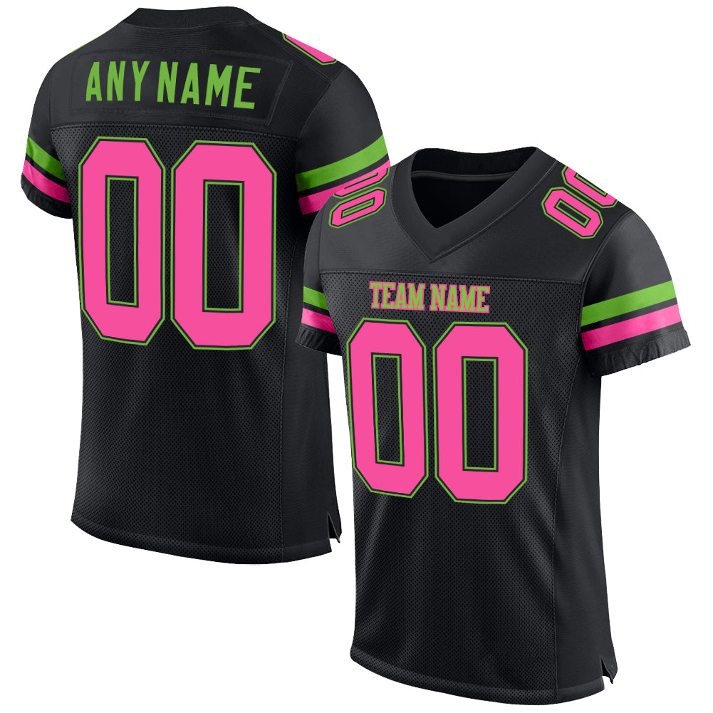 Men Football Jersey Shirt Viralto - Neon Pink Black