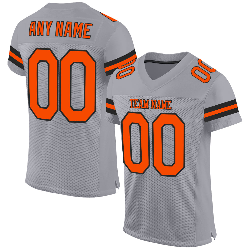 Orange Grey Blank Custom Football Practice and Game Jerseys | YoungSpeeds Integrated Pants