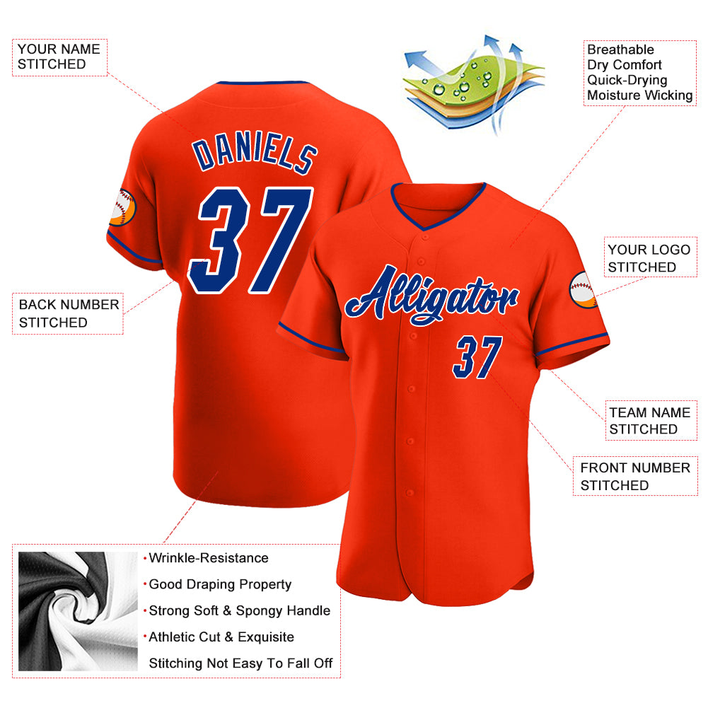 Custom Orange Royal-White Sleeveless Stripe Fashion Baseball Jersey main image 1