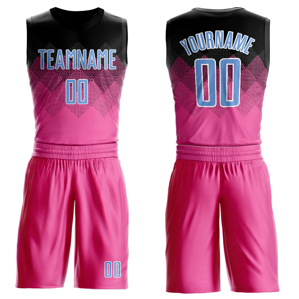 Custom Neon Green Pink-Light Blue Authentic Basketball Jersey Discount