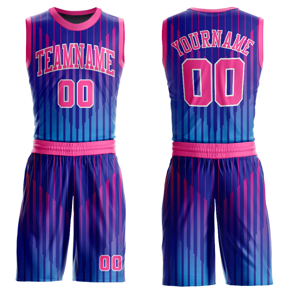 pink and purple basketball jersey