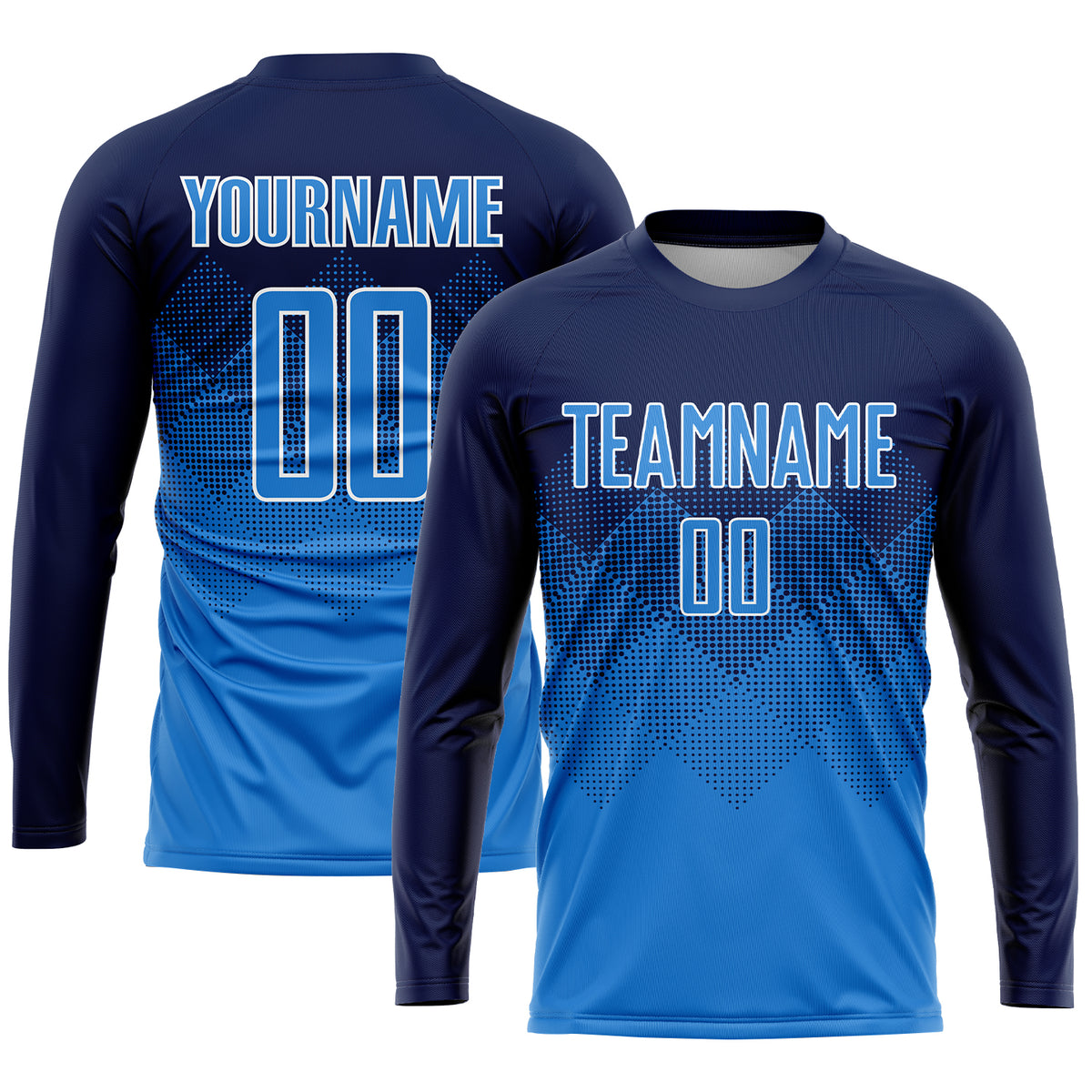 Custom Powder Blue White Solid Colour Football Jersey