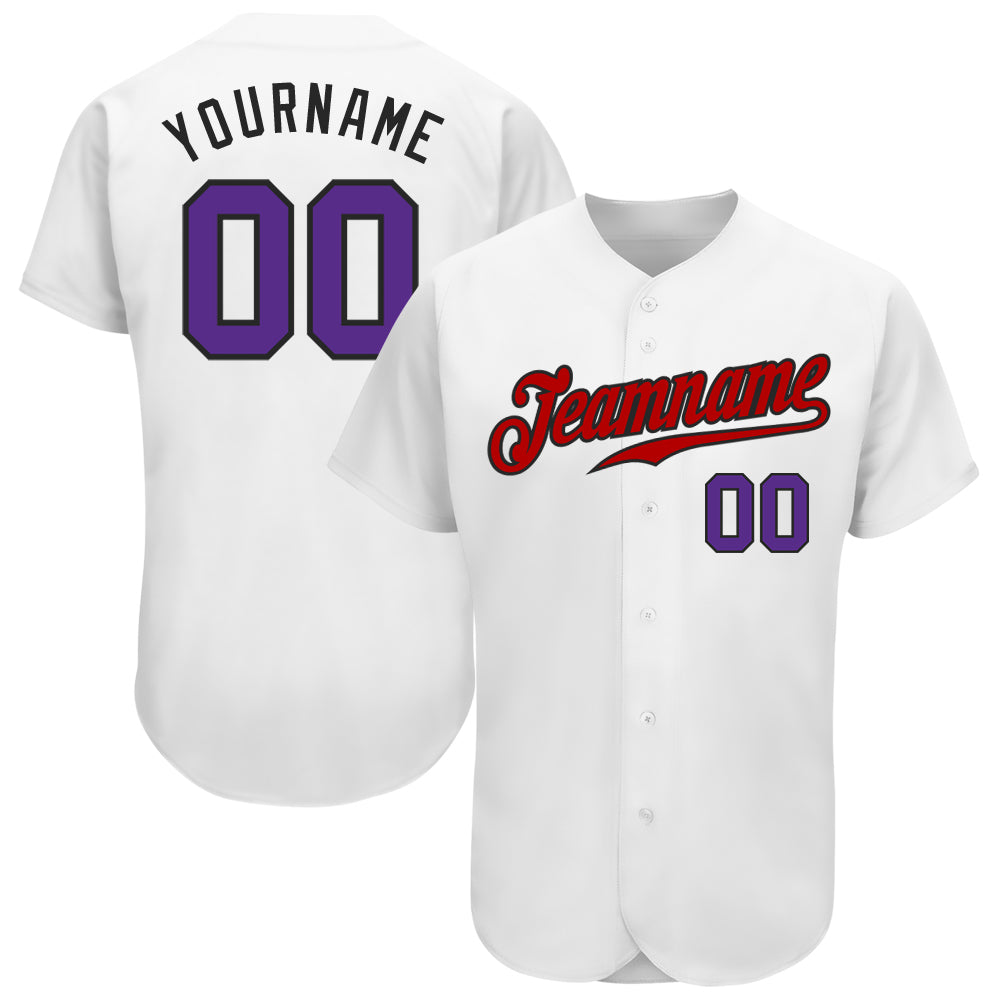 purple and red baseball jersey