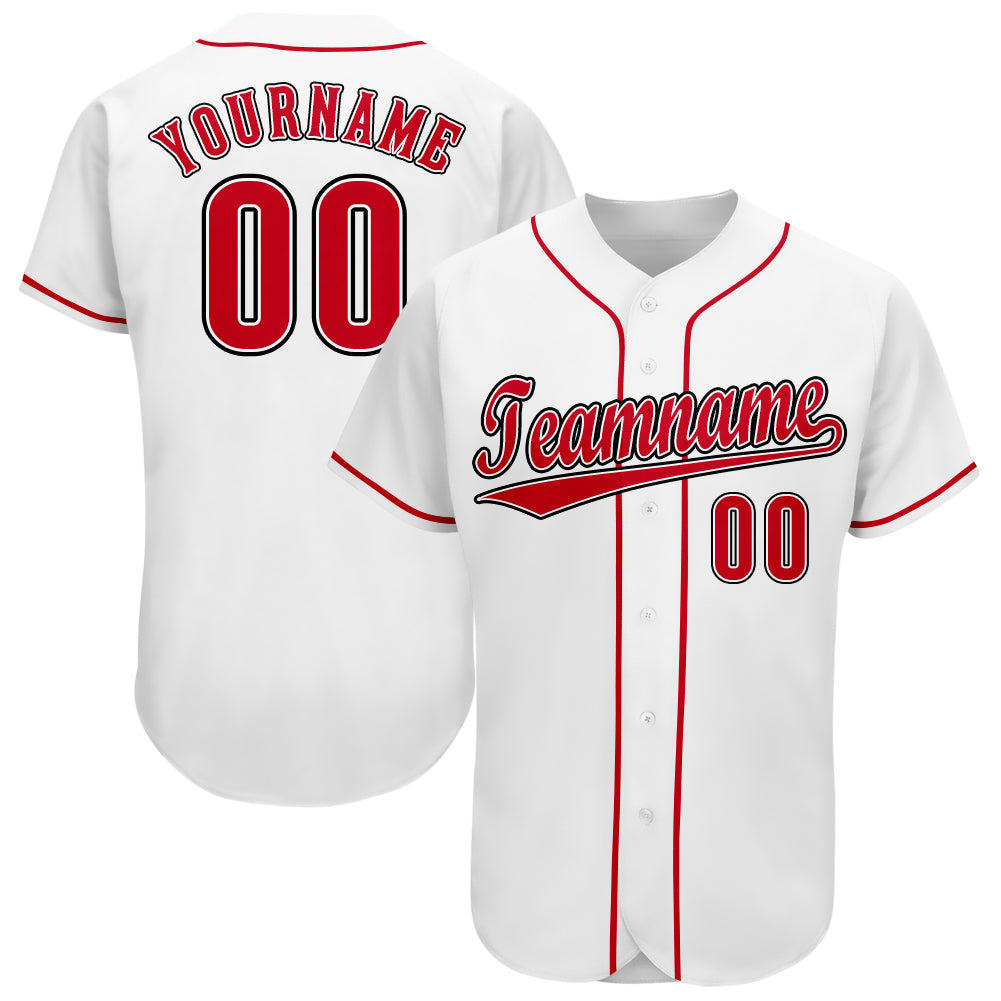 white black and red baseball jersey