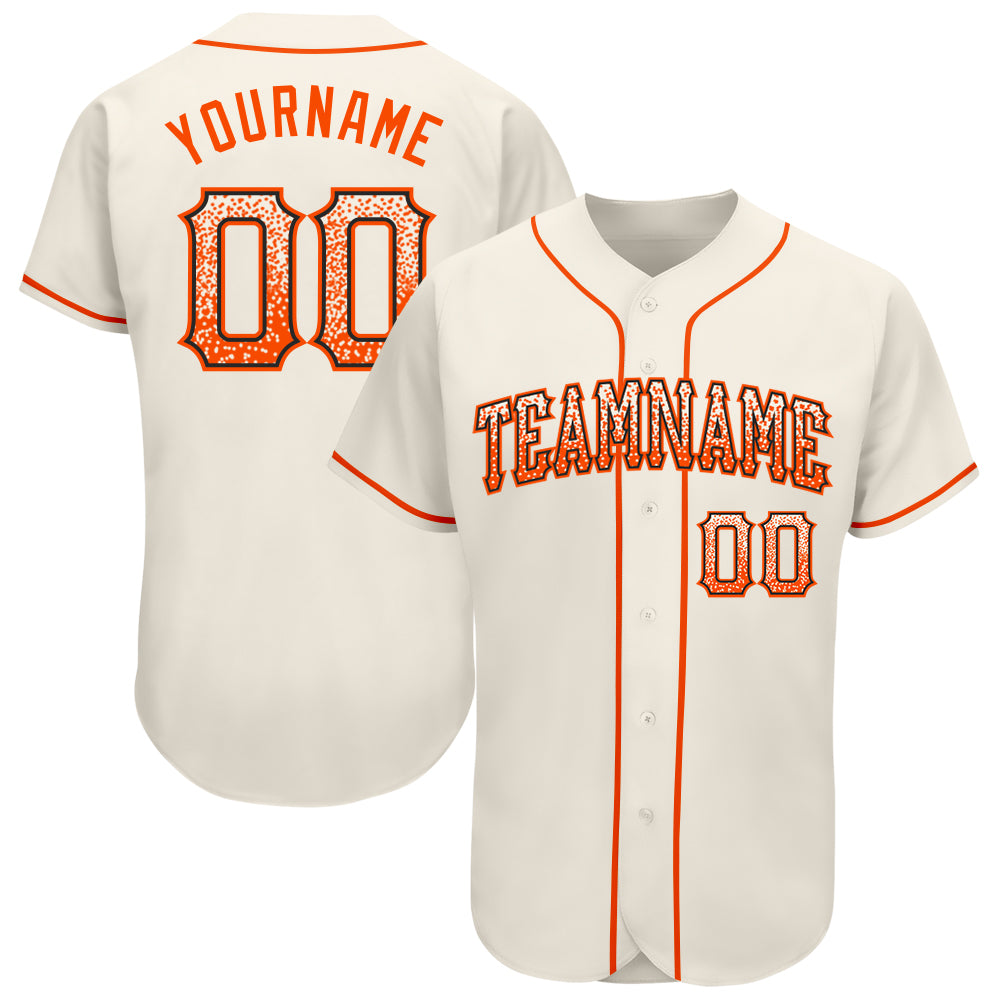 Custom Navy Orange-White Authentic Baseball Jersey Discount