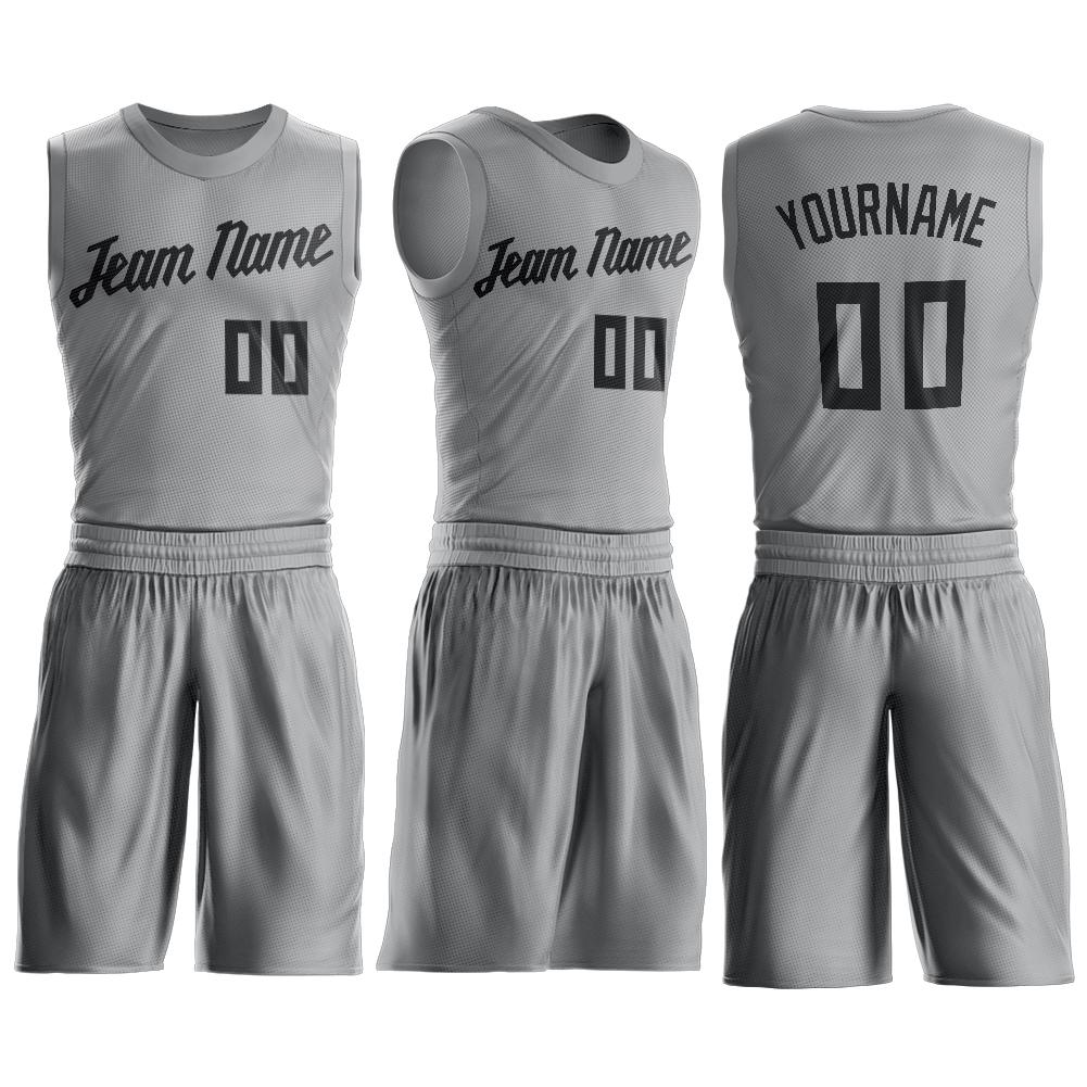 Custom Purple White-Black Round Neck Sublimation Basketball Suit Jersey