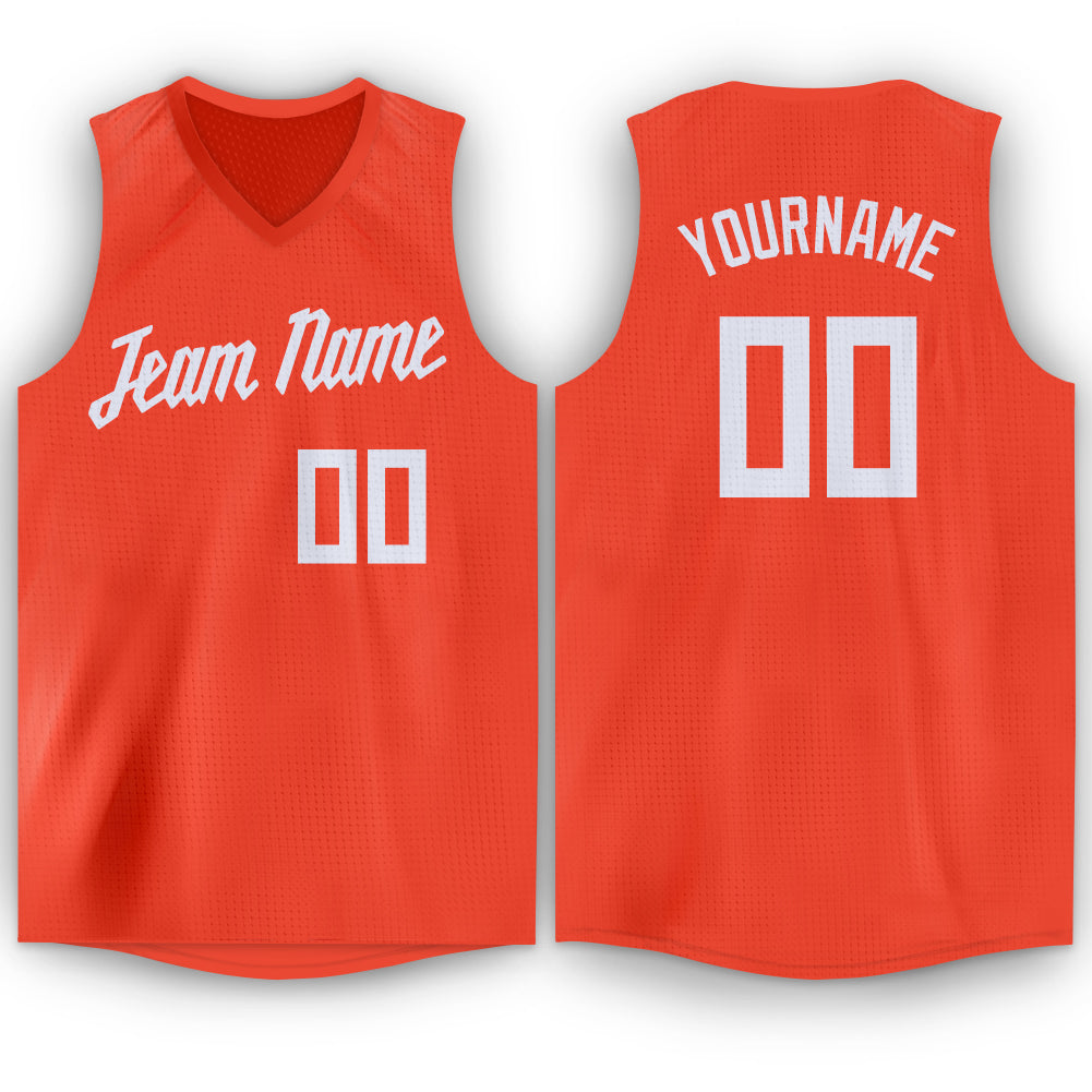 Custom Orange Basketball Jersey - Jersey One