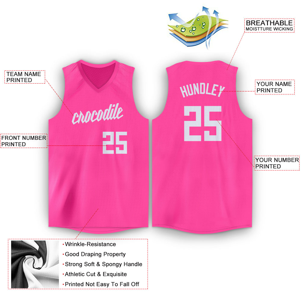 Bubble Gum Custom Basketball Jersey No Minimum 