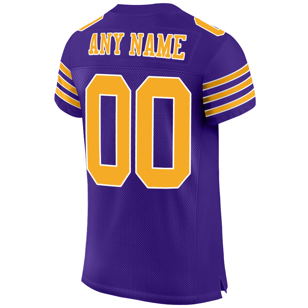 Custom Football Jersey Embroidered Your Names and Numbers – Purple/Black