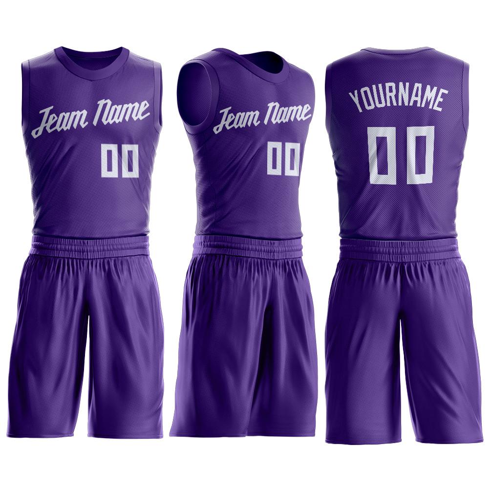 Purple White - Custom Basketball Jersey Design for Team-XTeamwear