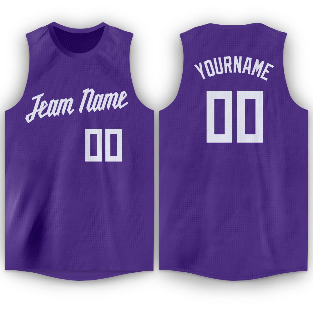 Custom Suit Basketball Suit Jersey Purple Pink-Black Round Neck