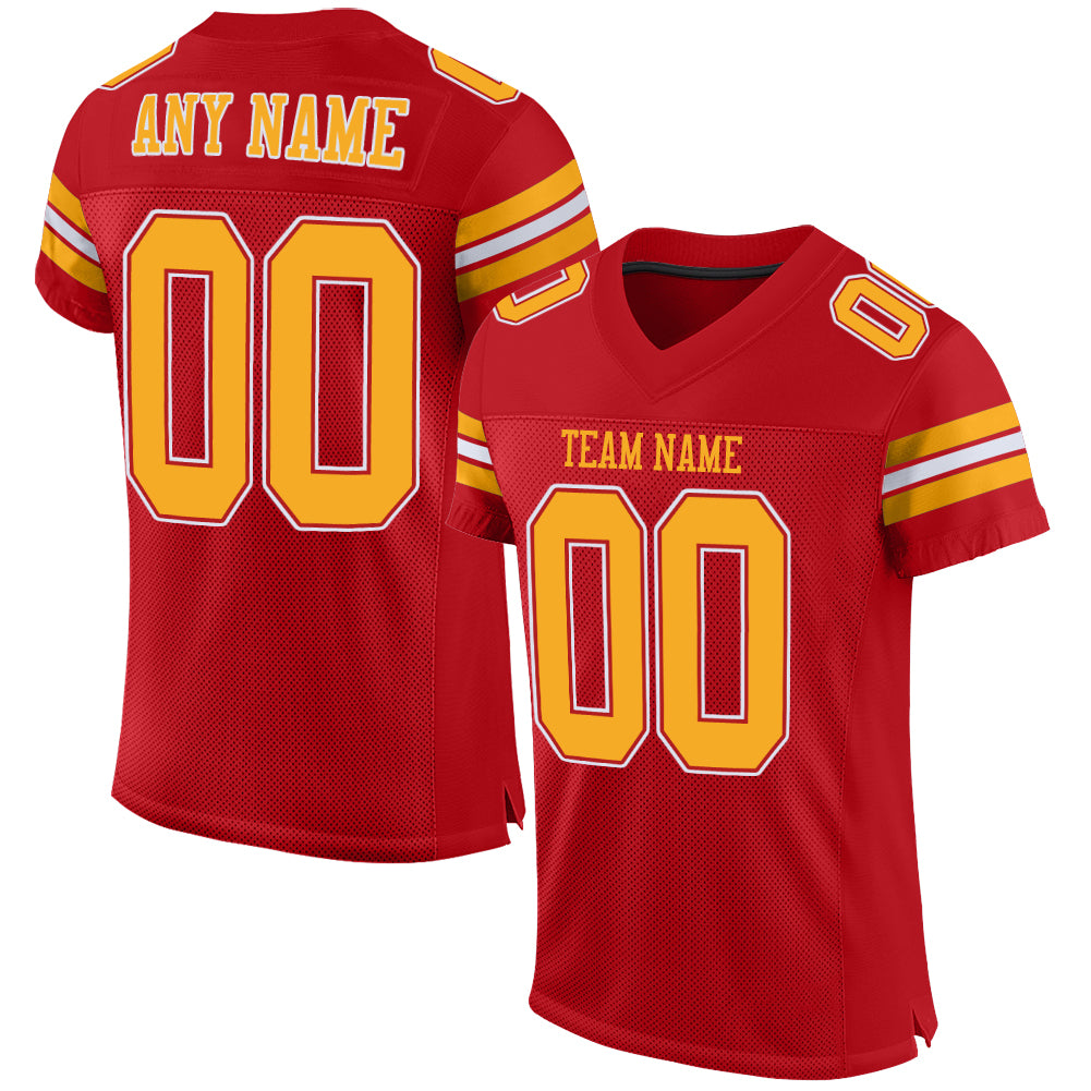 red and gold jersey