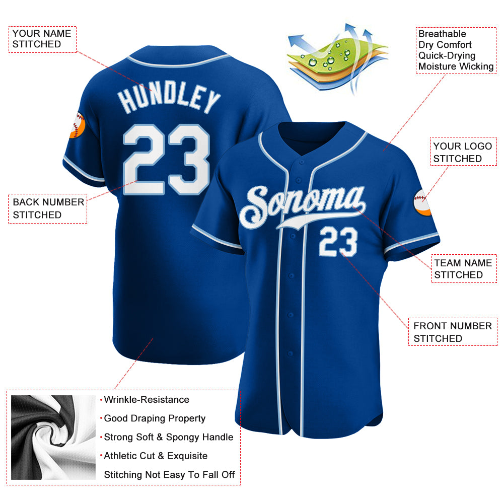 Custom Royals Jersey - Light Blue Stitch Baseball Gear