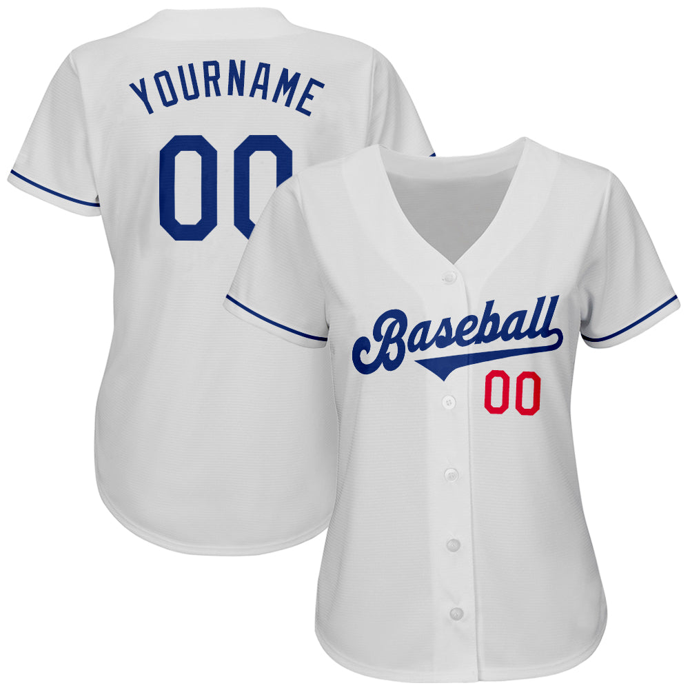 Personalized Dodgers Jersey: White Stitch Baseball Style