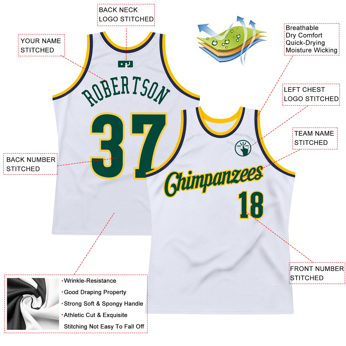 Custom Team Green & Gold Basketball Jersey – Tonton Online Store