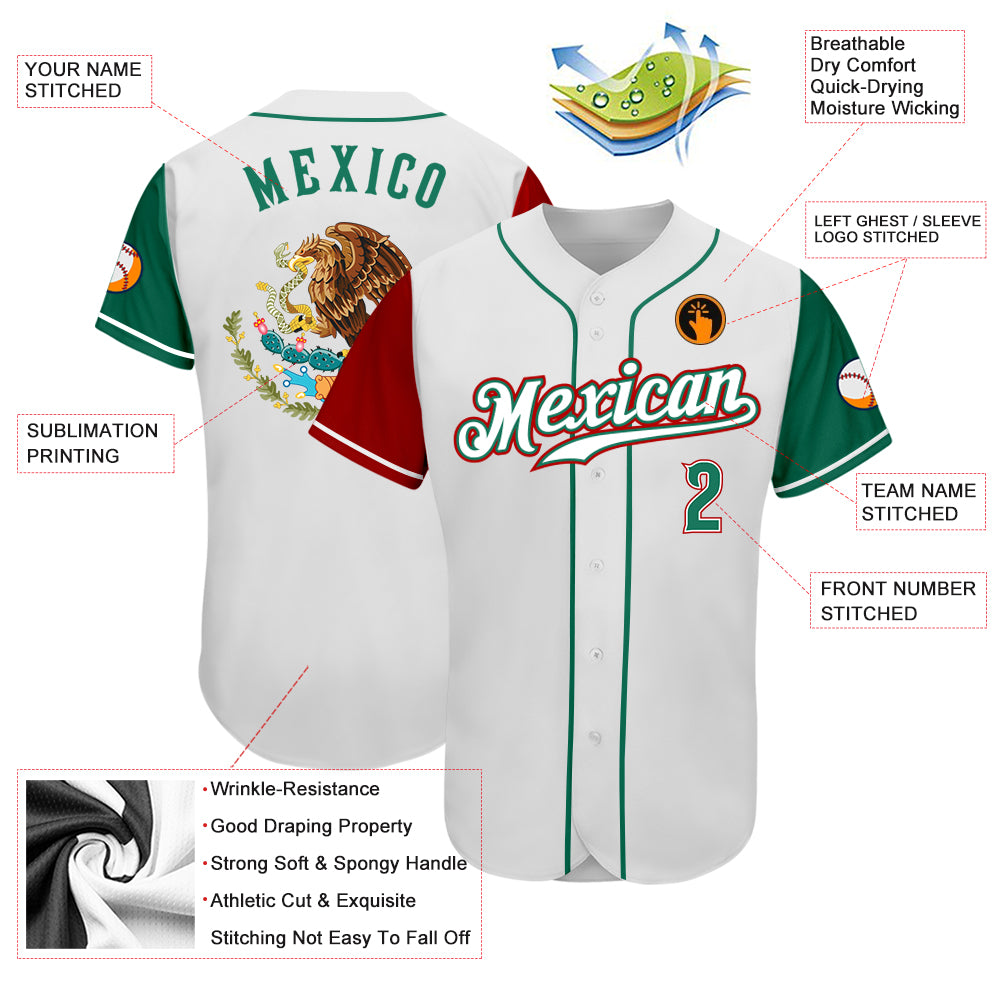 Mexico Green White Black Custom Name Baseball Jerseys For Men & WomenJ in  2023
