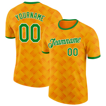 Custom Orange Grass Green-White Cote d'Ivoire Line Performance T-Shirt