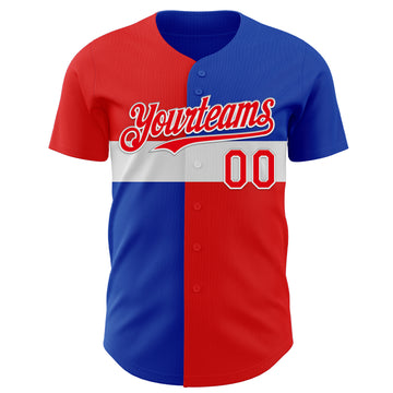 Custom Blue Fire Red-White Texas Flag City Edition Authentic Baseball Jersey