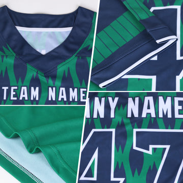 Custom Black Gray-White Authentic Geometric Pixel Grid Fade Football Jersey