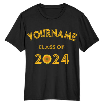 Custom Black Gold 3D Graduation Performance T-Shirt