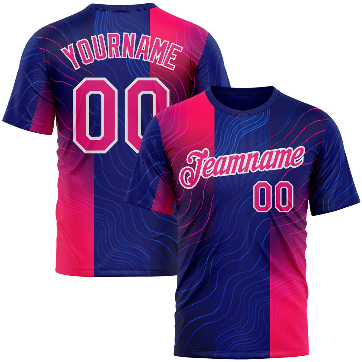 Custom 3D Pattern Design Neon Stripe Sport Wear Performance T-Shirt Hot ...