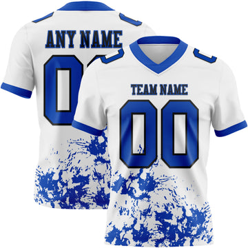 Custom Black Yellow-White Splash Mesh Authentic Football Jersey