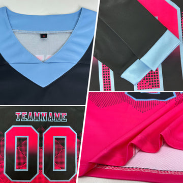 Custom White Purple-Teal Authentic Gradient Square Shape 7V7 Flag Football Jersey