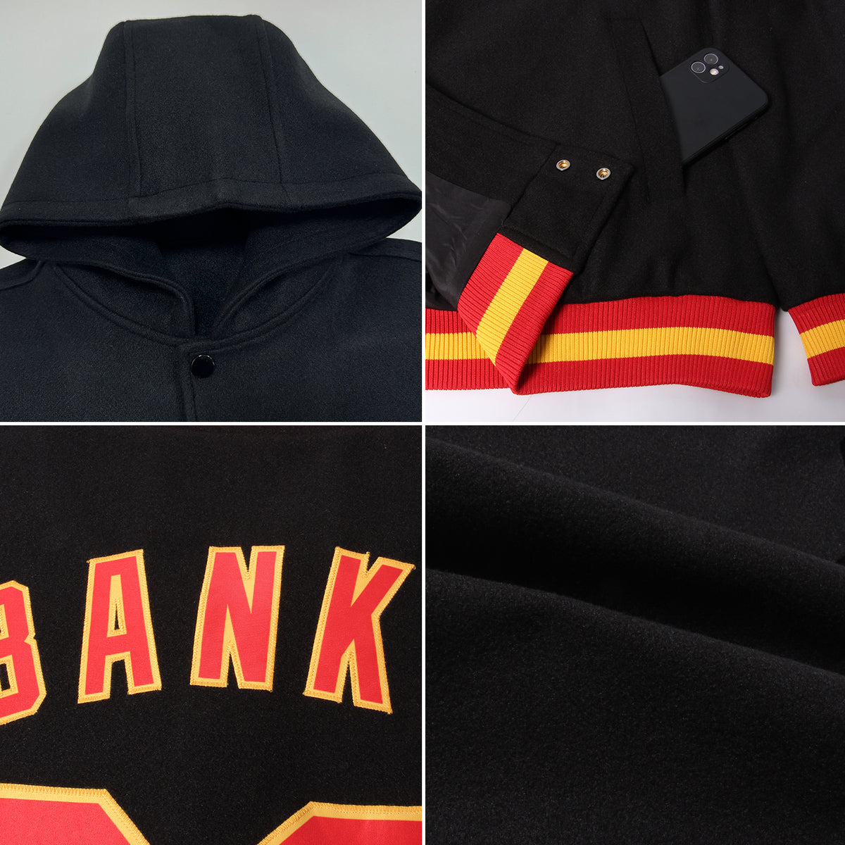 Custom Orange AquaWhite Gradient Square Shape 3D Pattern Design Bomber