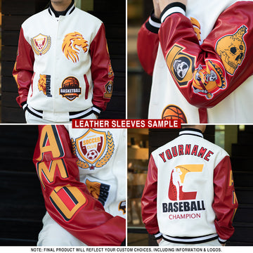 Custom Pink Black-Light Blue Distressed Scratch 3D Pattern Bomber Full-Snap Varsity Letterman Hoodie Jacket