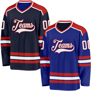 Custom Royal Navy Reversible Double Side Hockey Jersey