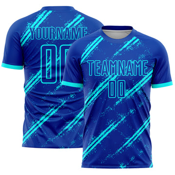 Custom Royal Lakes Blue Sublimation Soccer Uniform Jersey