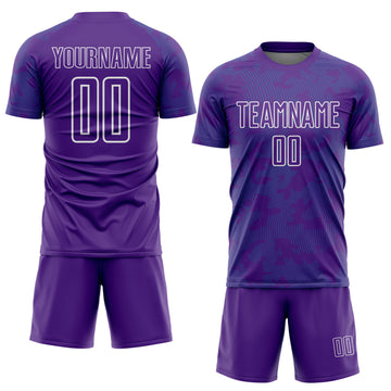 Custom Purple Teal-White Curve Lines Sublimation Soccer Uniform Jersey