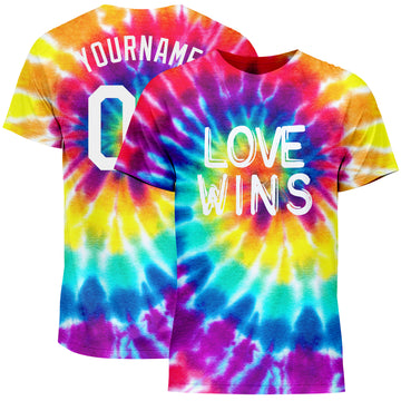 Custom Rainbow For Pride Month Love Wins LGBT Performance T-Shirt