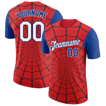 Custom 3D Pattern Baseball Jersey Red Black-Yellow Design Sun