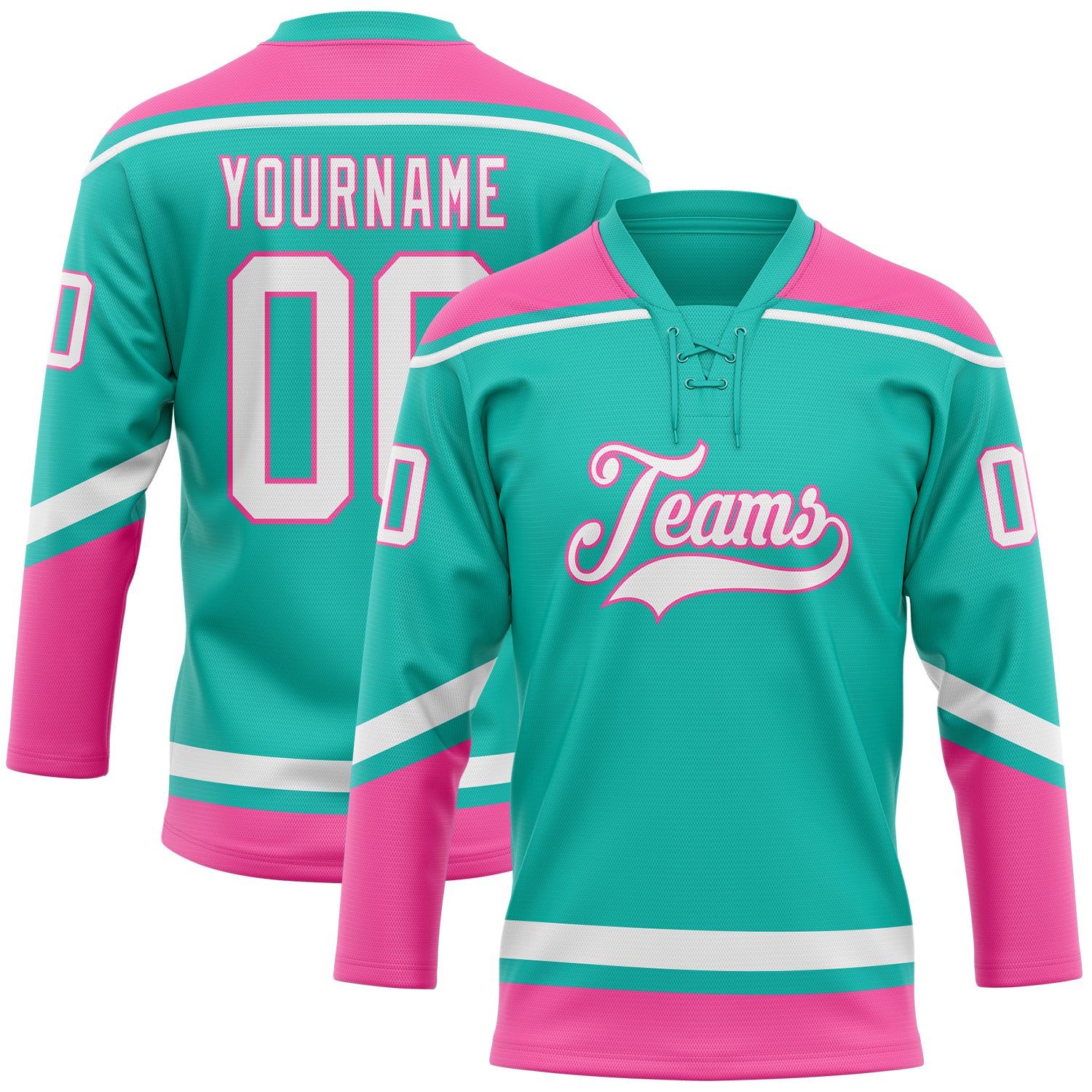 Custom White Purple-Pink Hockey Lace Neck Jersey Discount