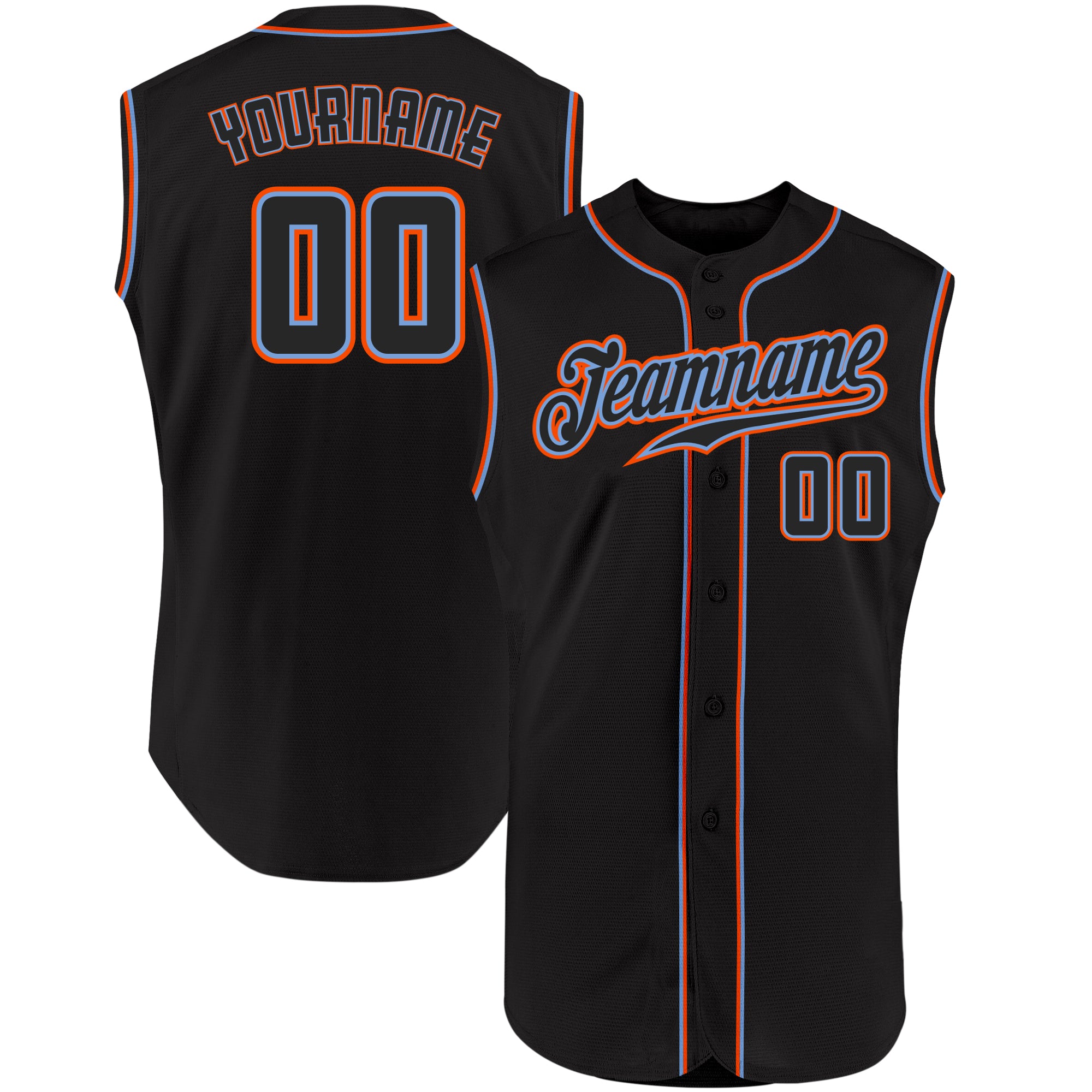 Custom Orange Black-White Authentic Fade Fashion Baseball Jersey Women's Size:M