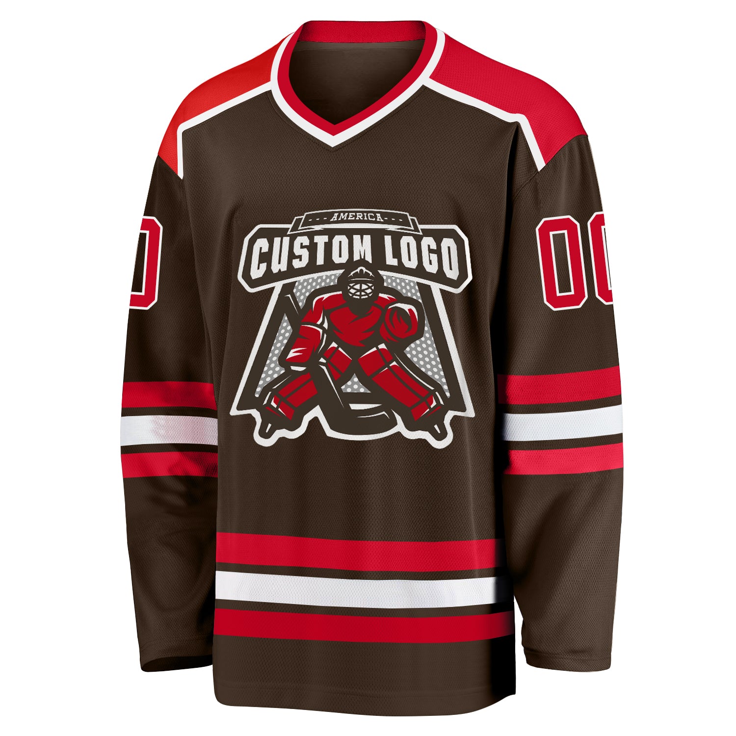 Cheap Custom Gray Red-White Hockey Jersey Free Shipping