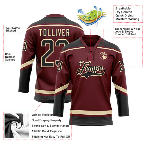 Burgundy hockey on sale jersey