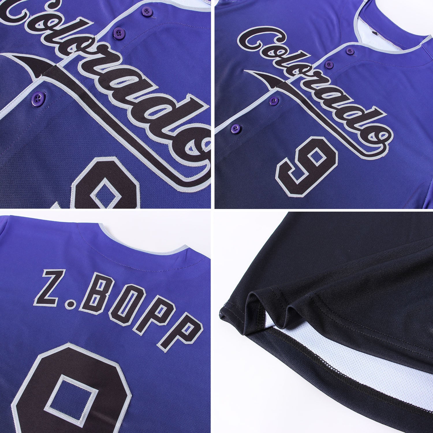 Custom Black Black-Gray Authentic Fade Fashion Basketball Jersey