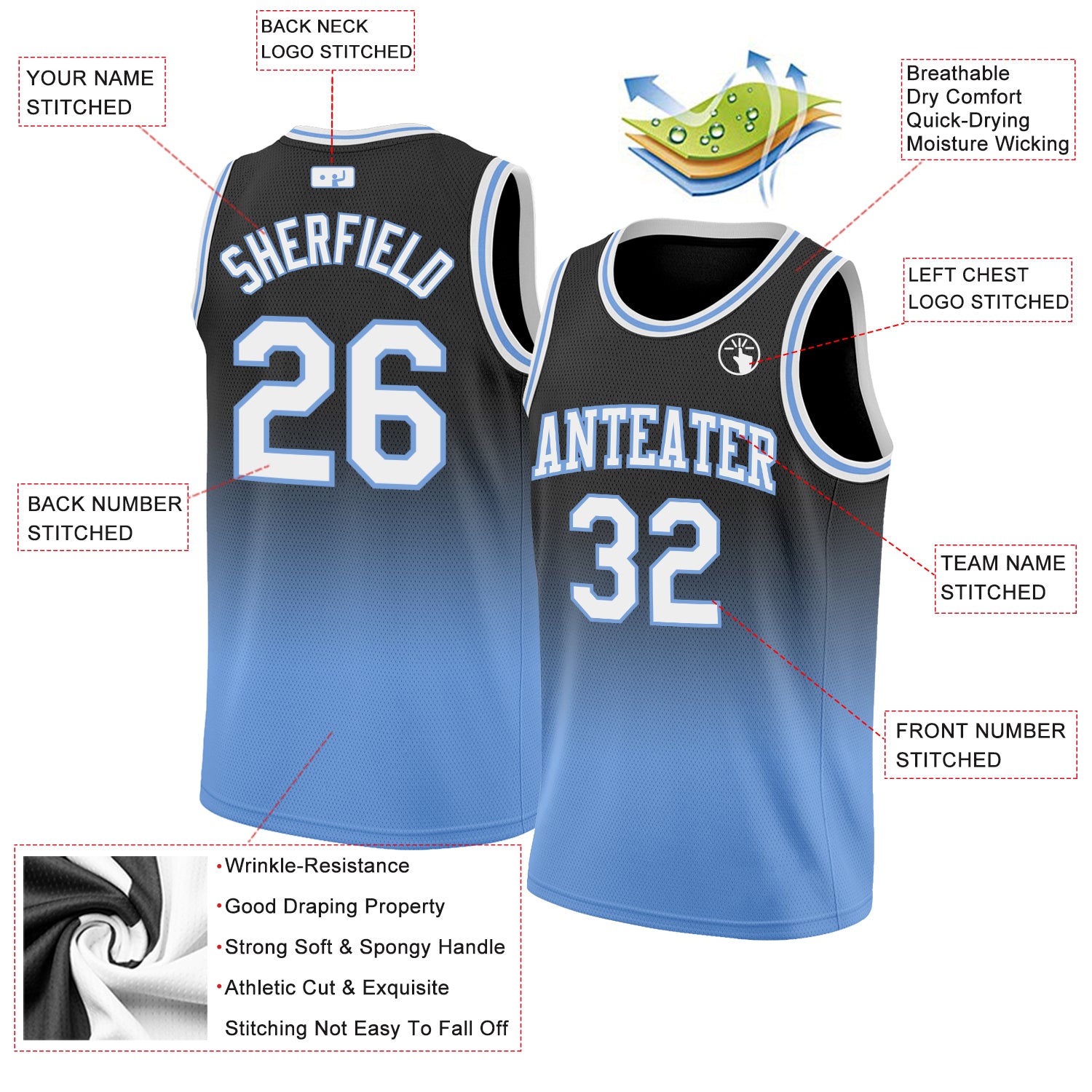 Custom Light Blue White Pinstripe Royal-White Authentic Basketball Jer -  Best Custom