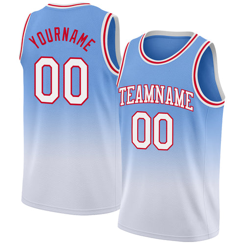Custom Black Red Fade Fashion Authentic City Edition Basketball Jersey