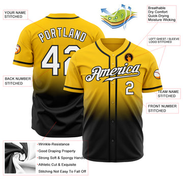 Baseball jersey black and yellow outlet