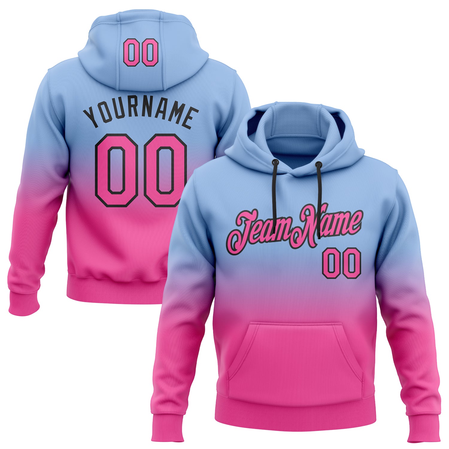 Light blue fade hoodie cheap