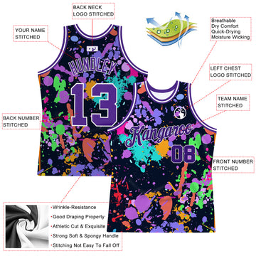 Custom Basketball Jersey Set Camouflage Graffiti Printing Team