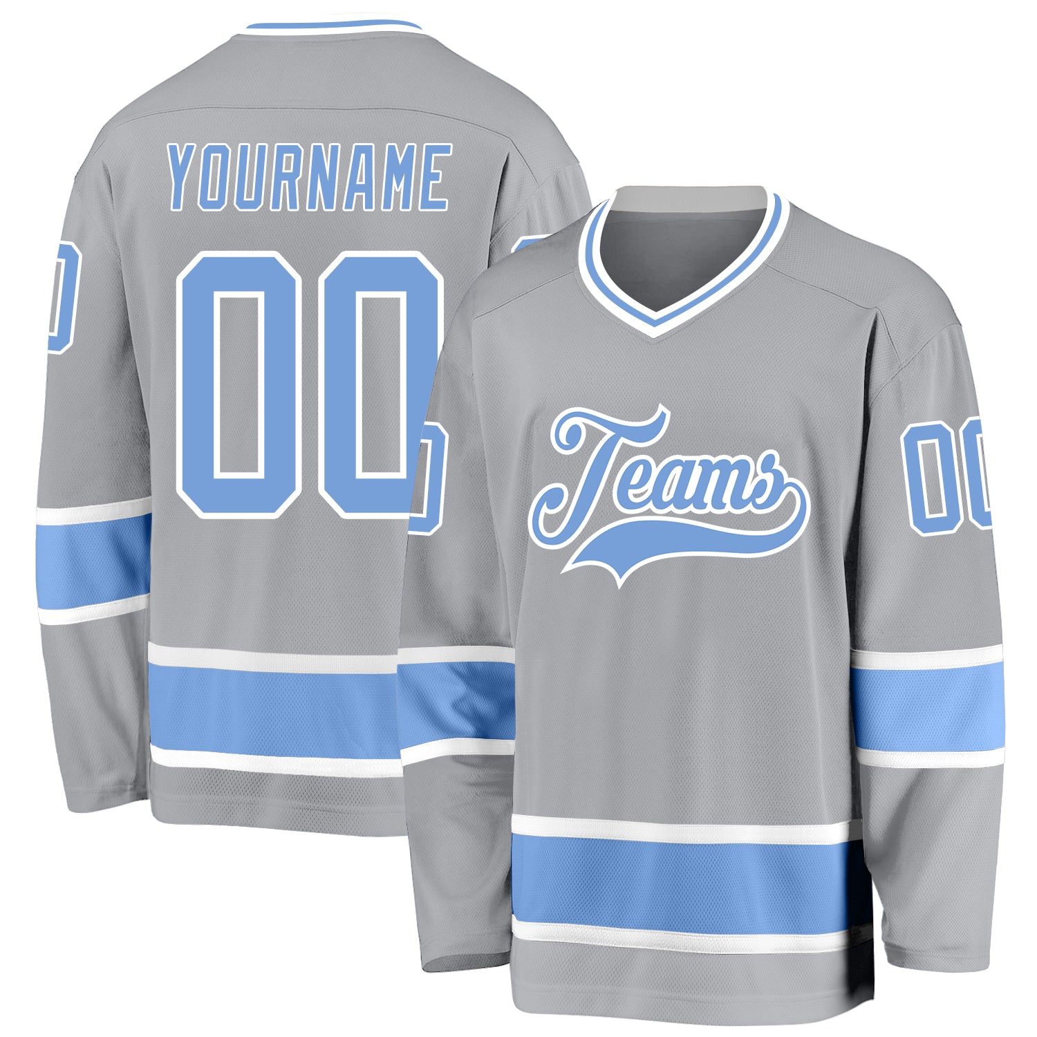 Blue Red White Sublimated Custom Blank Team Hockey Jerseys | YoungSpeeds