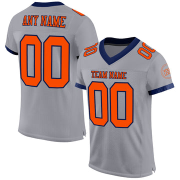 grey and orange football jersey