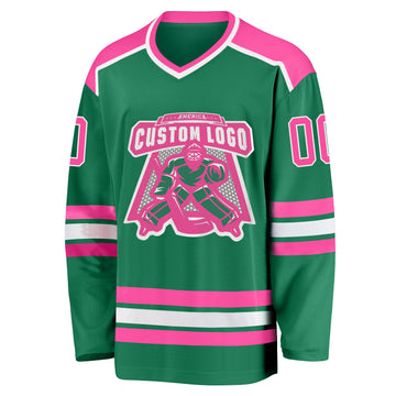 Cheap Custom Light Blue Kelly Green-White Hockey Jersey Free Shipping –  CustomJerseysPro