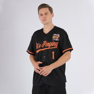 Custom Black Orange Baseball Jersey